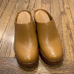 Vince Camel Leather Slip-On Shoes